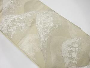 アンティーク　山並模様織り出し袋帯(材料)